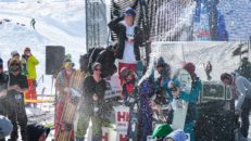 Pallplatser, Skitsnö och Champagnedusch i Nendaz