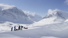 Sitski nedför Kebnekaise