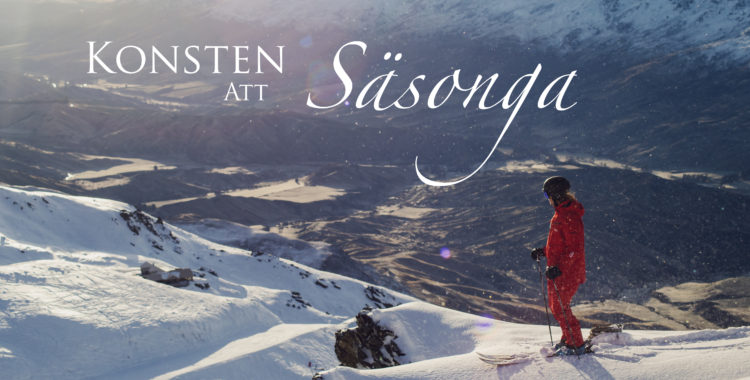 Vintrig utsikt på sommaren över Cardrona Valley, Nya Zeeland