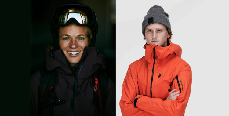 Schweizaren Elisabeth Gerritzen och Carl Regnér har fått nya skidkläder. 