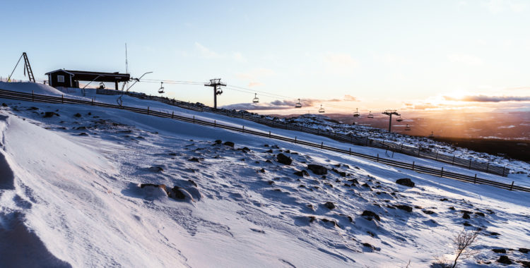 Vitt landskap i Härjedalen, vintern har kopplat greppet kring Vemdalen.