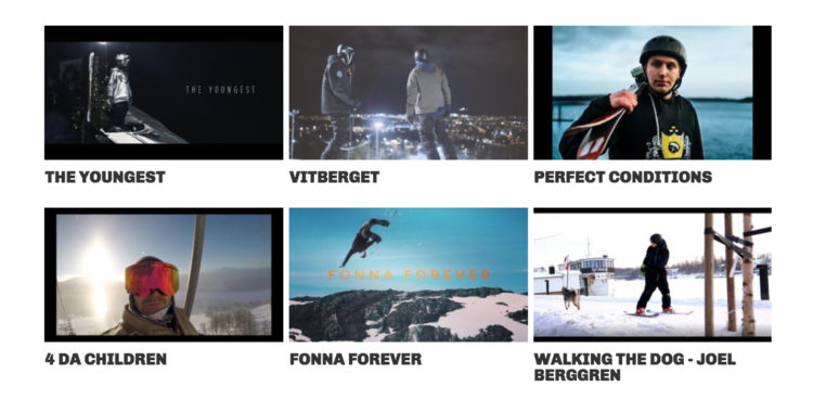 6 jibb-park filmer tävlar i finalen av Freeride Video Awards 2018.