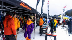 Slask och stämning på skidtestet i Vemdalen