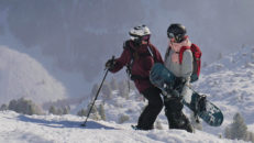 Norrlänningar på bräda och skidor i Les Arcs