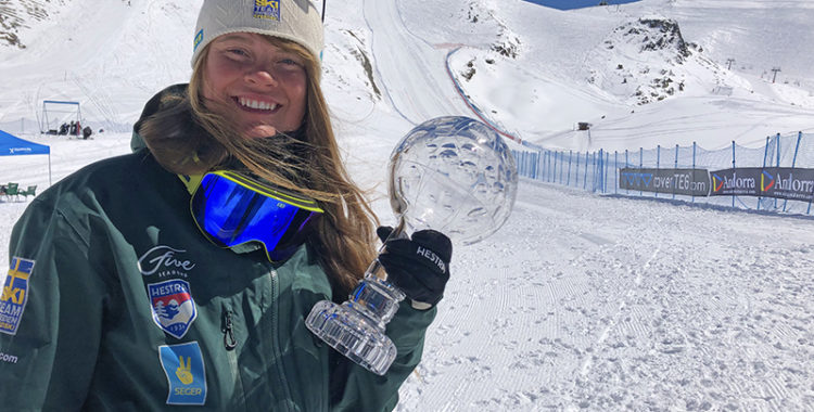 Britta Backlund från Rättvik vann VM, SM och den totala världscupen i speedski denna vinter.
