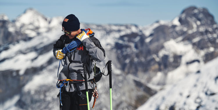 Mattias Hargin lärde sig mer om rep, glaciär och transceiversök i Engelberg.