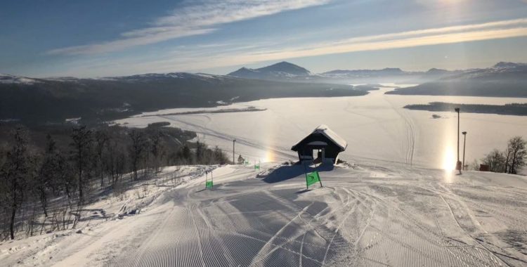 Utsikt mot Ryfjället från Ingemarbacken i Tärnaby.