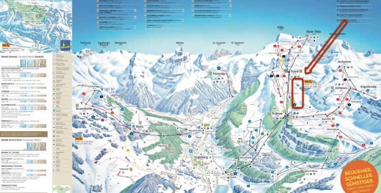Lavinen gick under Stand ner mot Trübsee på Engelbergs skidberg Titlis.
