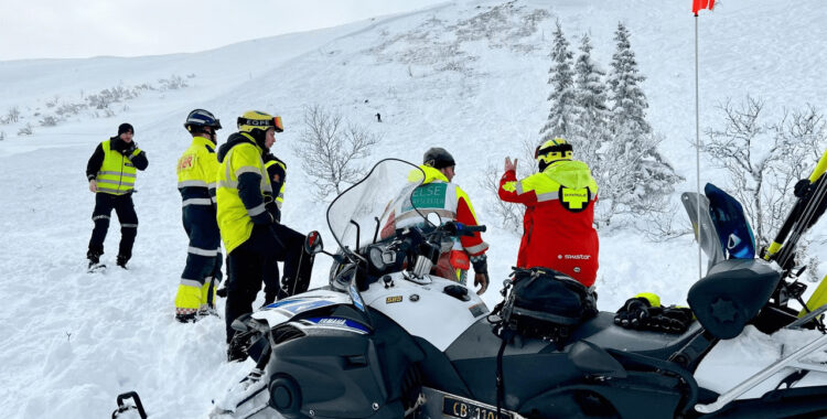En lavin har gått i Trysil, Norge.