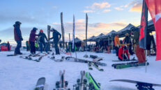 Säsongens första skidtest i Kiruna