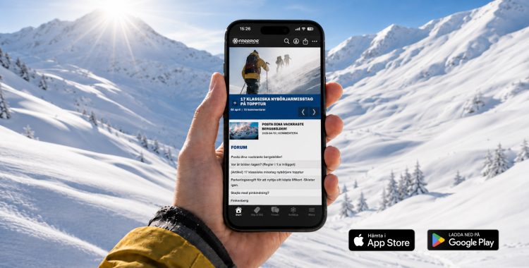 Ladda ner Freeride appen i Apple Store eller Google Play